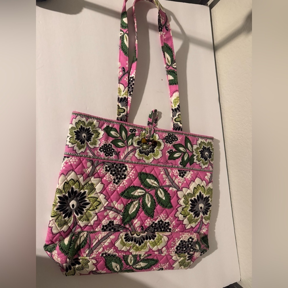Vera Bradley Floral Pink Quilted Tote Bag